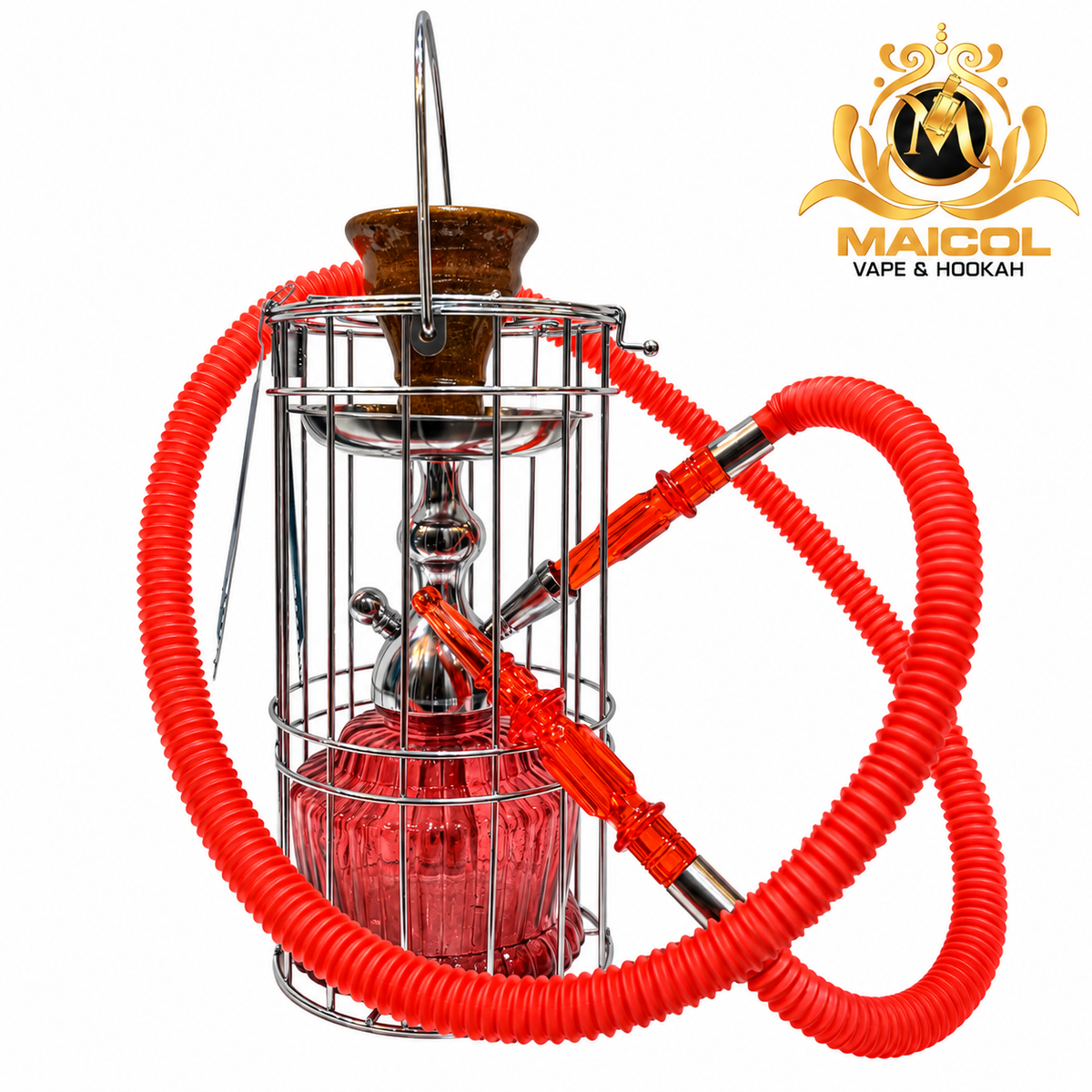 HOOKAH CON JAULA ROJA