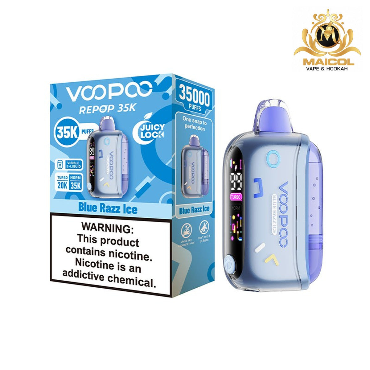 VOOPOO REPOP 35K BLUE RAZZ ICE