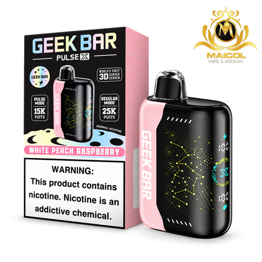 GEEK BAR PULSE X WHITE PEACH RASPBERRY